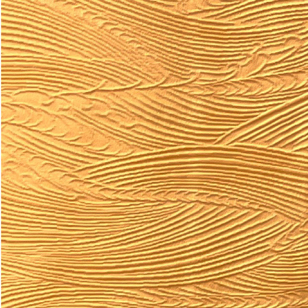 色無地 正絹 淡朽葉色 波 丸に木瓜  身丈153.5cm 裄丈65cm 袷  Sランク 橙系 1114000882226
