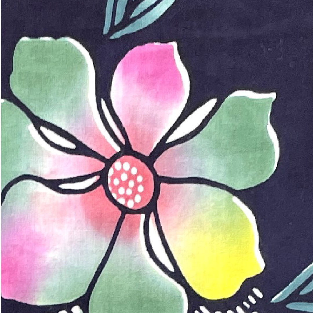 Yukata, dark blue, floral pattern, cotton, S rank, single layer, length 161.5cm, sleeve length 64cm, navy blue, 1118001982418