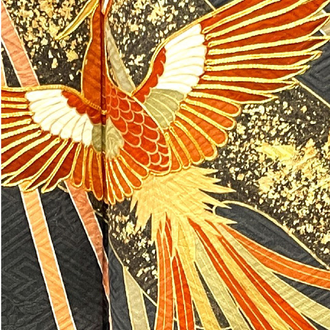 振袖 身丈167cm 裄丈69cm 袷  京友禅 鳳凰  正絹 Sランク グラデーション系 1113001532599