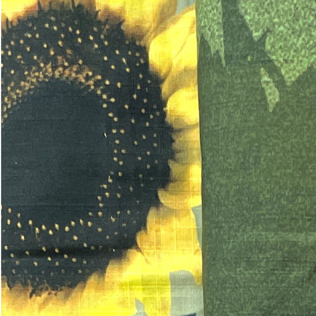 浴衣 しつけ糸付き 未使用品 向日葵 木綿 Sランク 単衣 身丈159cm 裄丈66cm グラデーション系 1118002032399