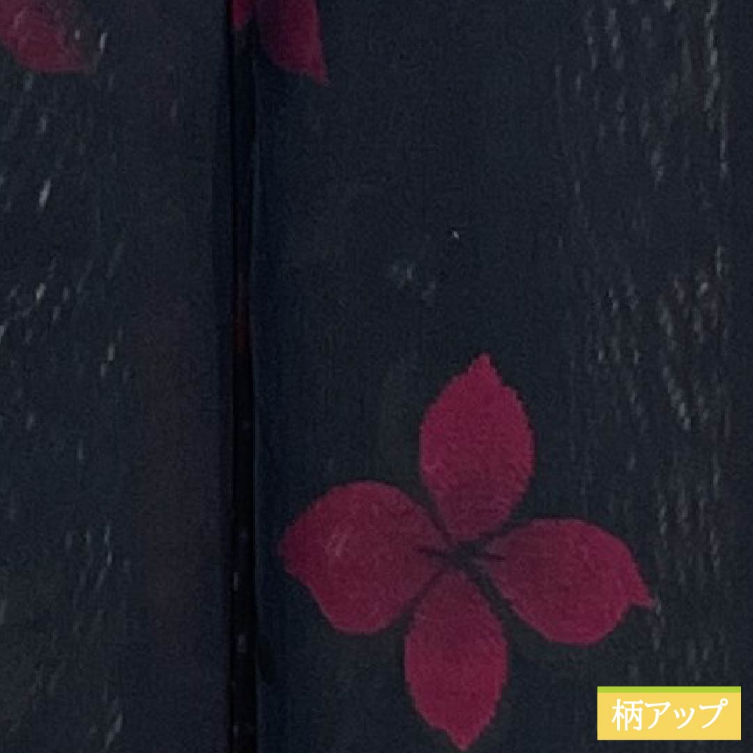 夏物 正絹 お召 Sランク 身丈155cm 裄丈63cm 褐色（かちいろ） 草花模様 紗 紫系 1132004292320