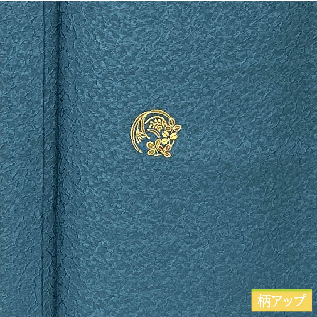 小紋 正絹 身丈165cm 裄丈66.5cm 袷 納戸色（なんどいろ） 花輪 京友禅 Sランク 青系 1115006282517