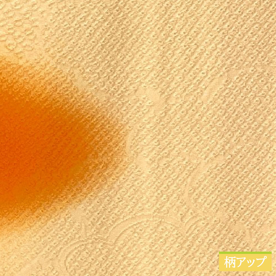 Plain color, pure silk, length 164cm, sleeve length 64.5cm, vermilion color, blurred pattern, lined, S rank, orange, 1114001562426