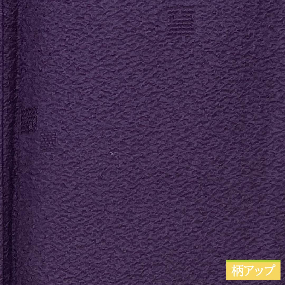 Solid-colored silk kimono, S rank, length 157.5cm, sleeve length 62cm, nasukon-iro (nasu-kon-iro) color, single crest, circle with quince, Genjiko, lined, purple, 1114002532320