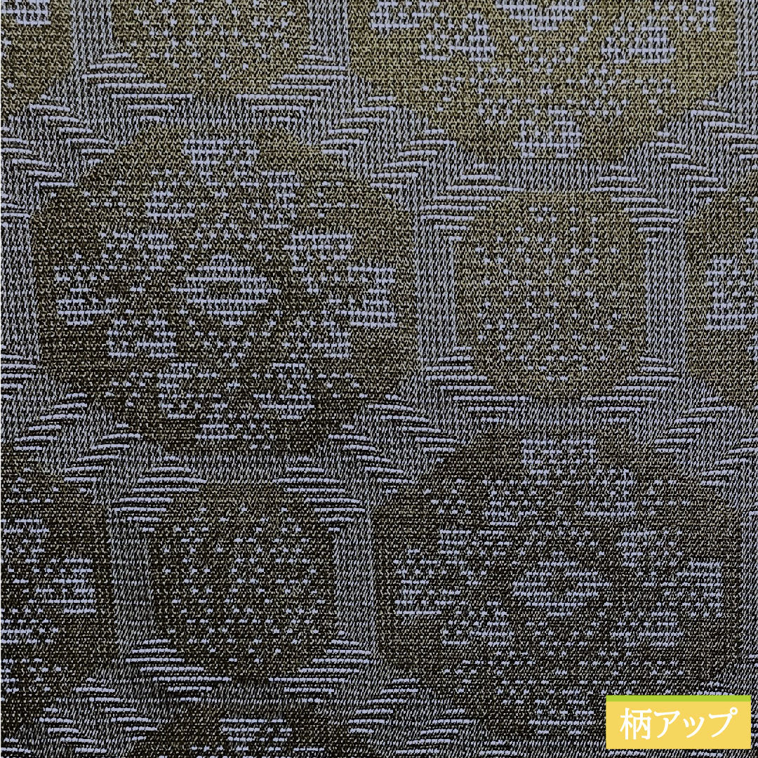 羽織 正絹 身丈78.5cm 裄丈63cm 村山大島 幾何学模様 しつけ糸付き 未使用品 Sランク 袷 紺系 1117000932918