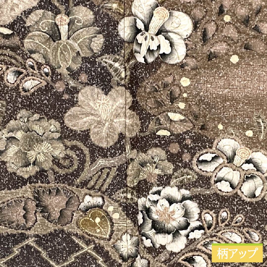 リサイクル着物】訪問着 正絹 Sランク 袷 身丈162cm 裄丈69cm 松染色