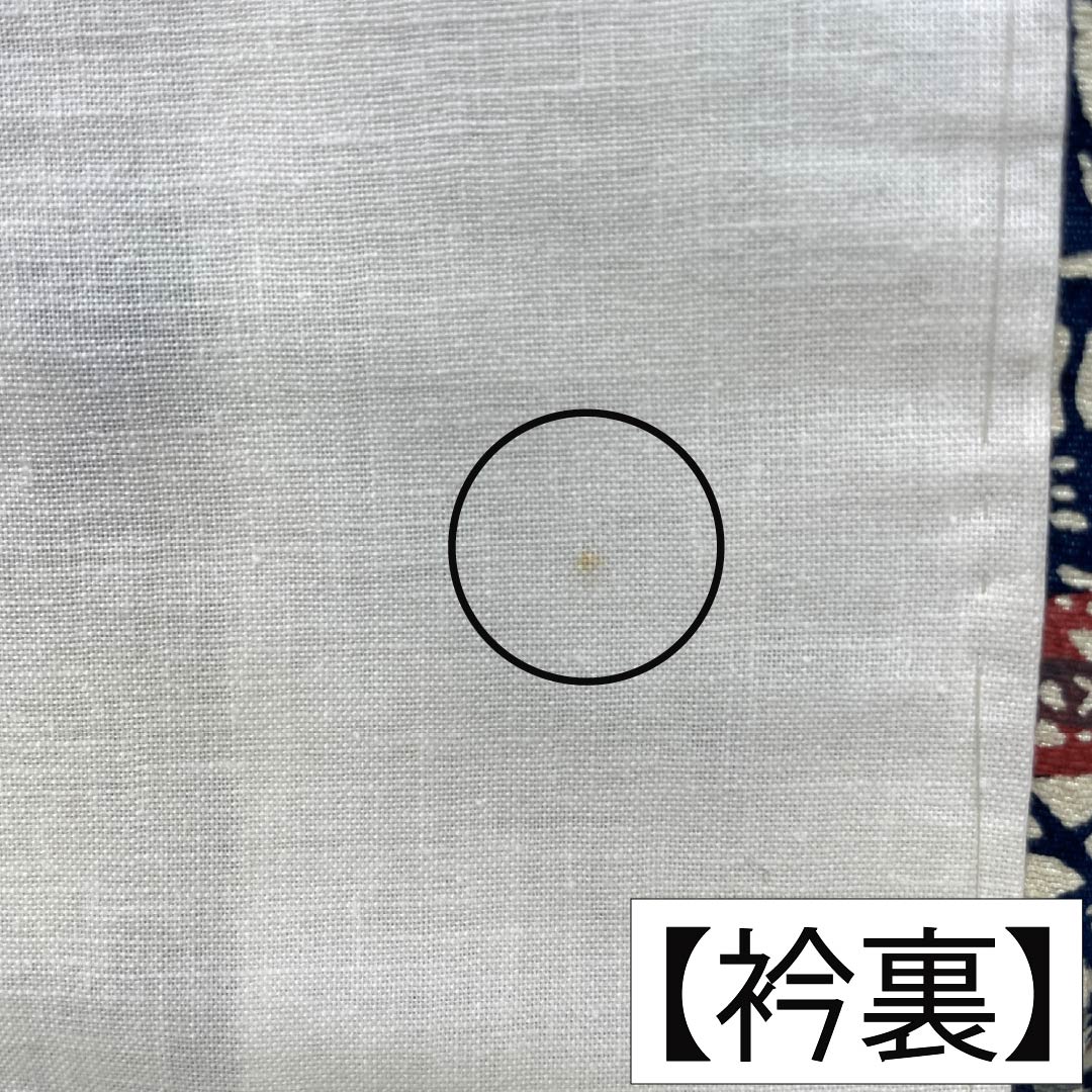 小紋 正絹 Aランク 身丈159.5cm 裄丈66cm 単衣 乳白色（にゅうはくしょく） 型染 抽象模様 クリーム系 1115008263315