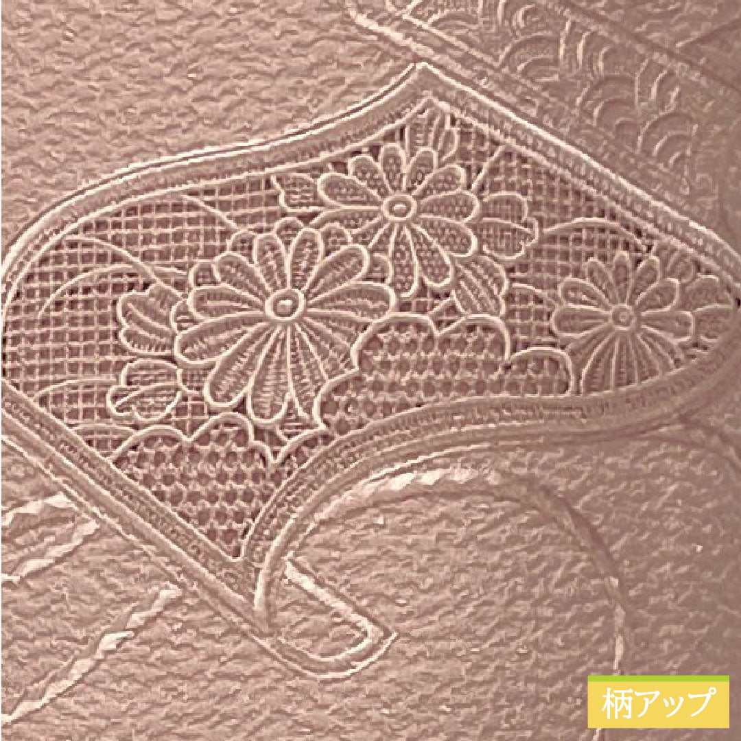 訪問着 正絹 袷 身丈149cm 裄丈62cm 薄藤色（うすふじいろ） 汕頭刺繡 蘇州刺繡 一つ紋 中陰五三桐 Sランク 紫系 1112005112120