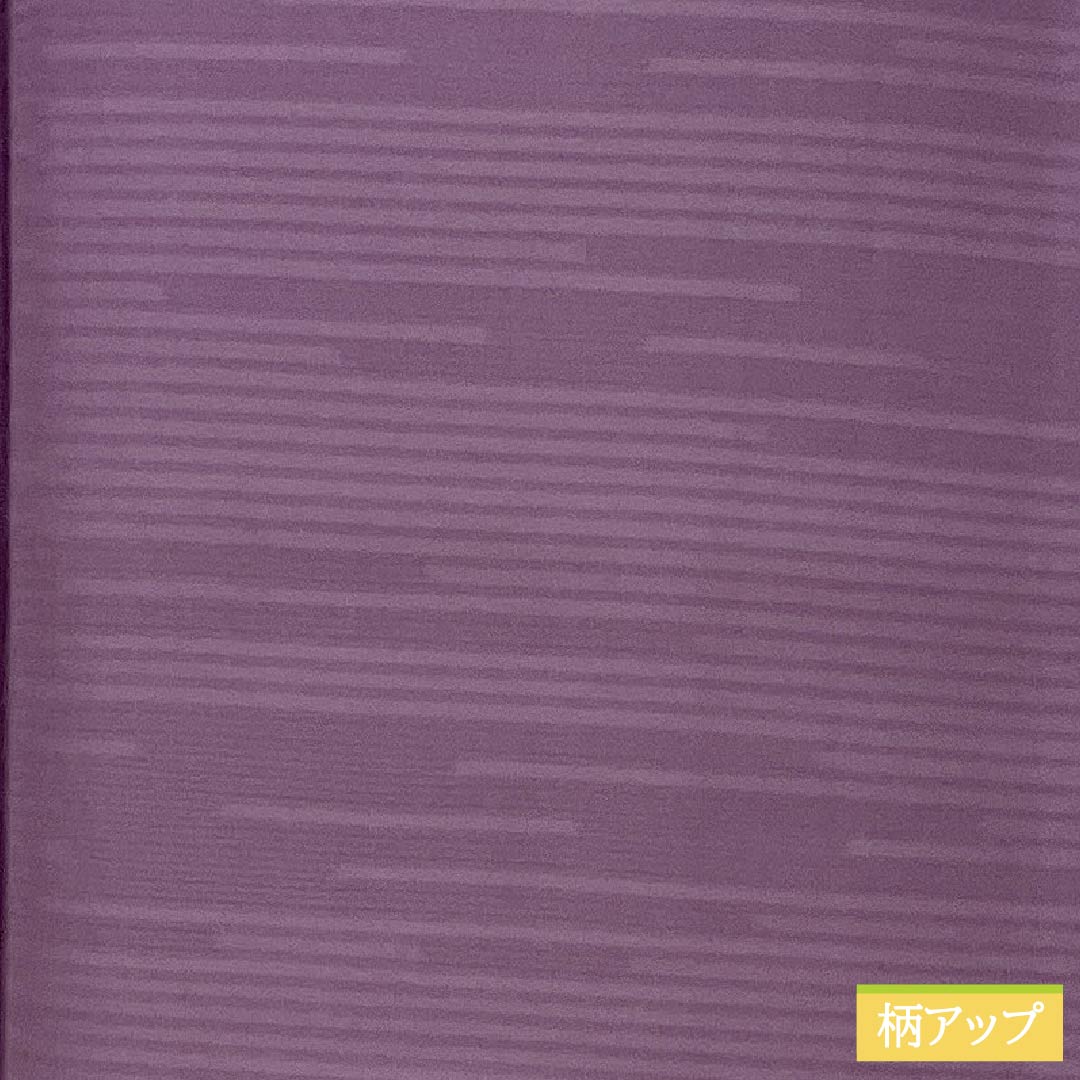夏物 正絹 色無地 Aランク 身丈158.5cm 裄丈65cm 半色（はしたいろ） 丸に剣片喰 一つ紋 霞模様 絽 紫系 1132003853320