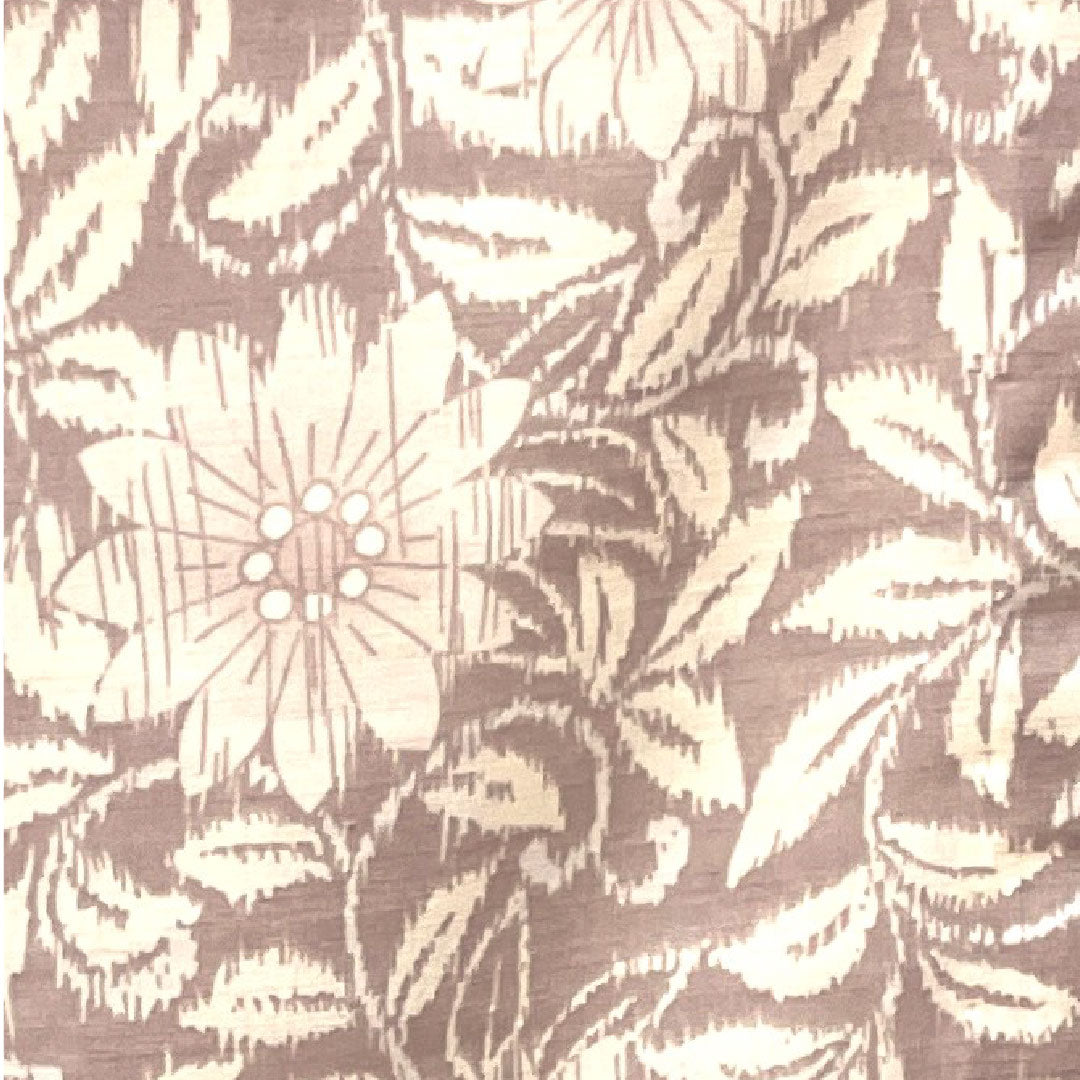 夏物 ポリエステル 小紋 身丈169cm 裄丈67.5cm 灰桜色（はいざくらいろ） マーガレット しつけ糸付き 洗える着物 紗 Sランク 紫系 1132000462520