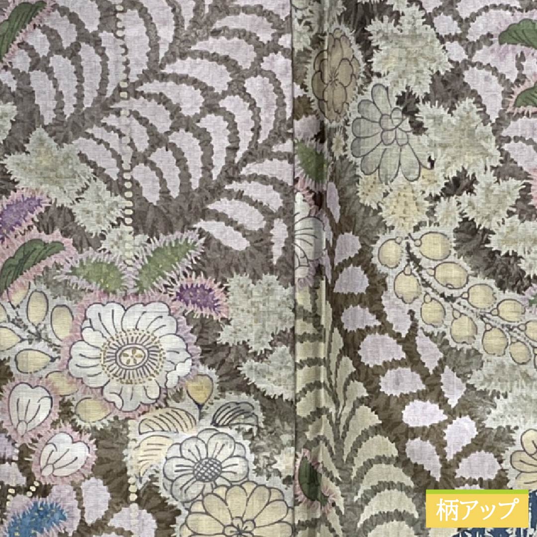 訪問着 正絹 Sランク 袷 身丈156cm 裄丈62.5cm 灰桜色（はいざくらいろ） 大島紬 辻ヶ花 しつけ糸付き パールトーン加工 グレー系 1112007472322