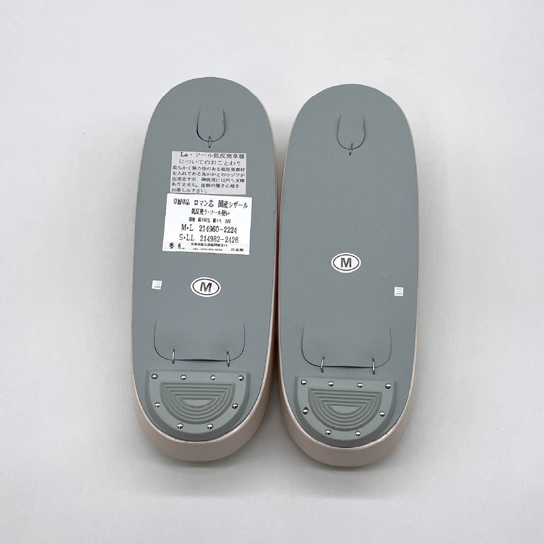（新古品）草履バッグセット カジュアル NEWランク 単衣 夏 低反発草履 Laソール Mサイズ 水色系 1133000351324