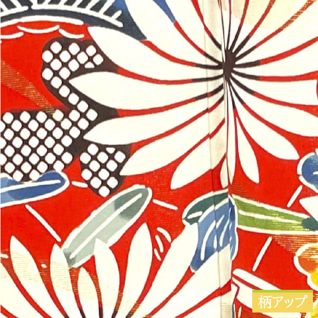 振袖 正絹 身丈160cm 裄丈62.5cm 袷 土耳古赤色（とるこあかいろ） 金通し 露芝 草花模様 Aランク 赤系 1113002043412