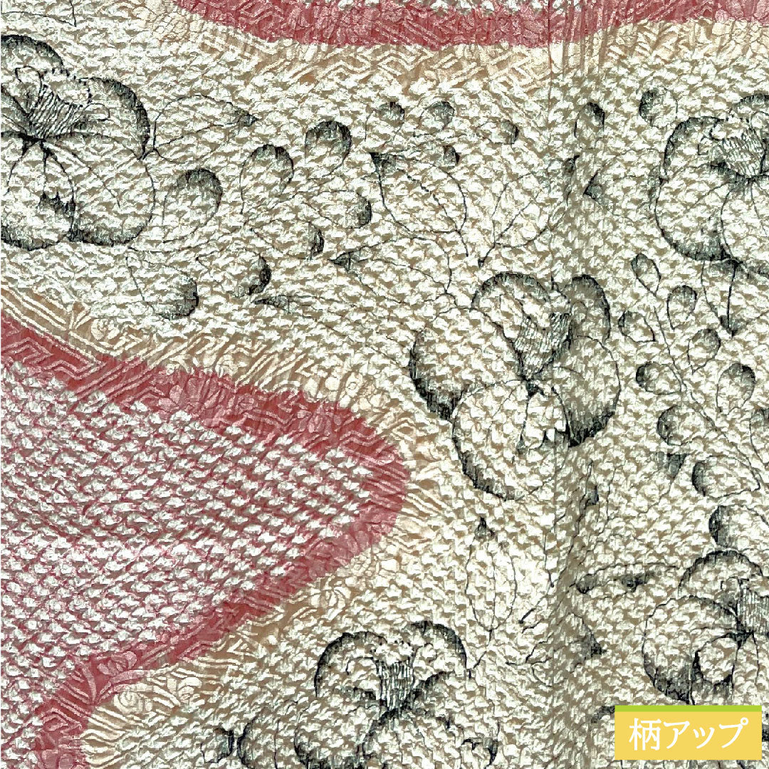 羽織 正絹 身丈80.5cm 裄丈64cm  桃色 総絞り 辻ヶ花 Aランク 袷 ピンク系 1117000703913