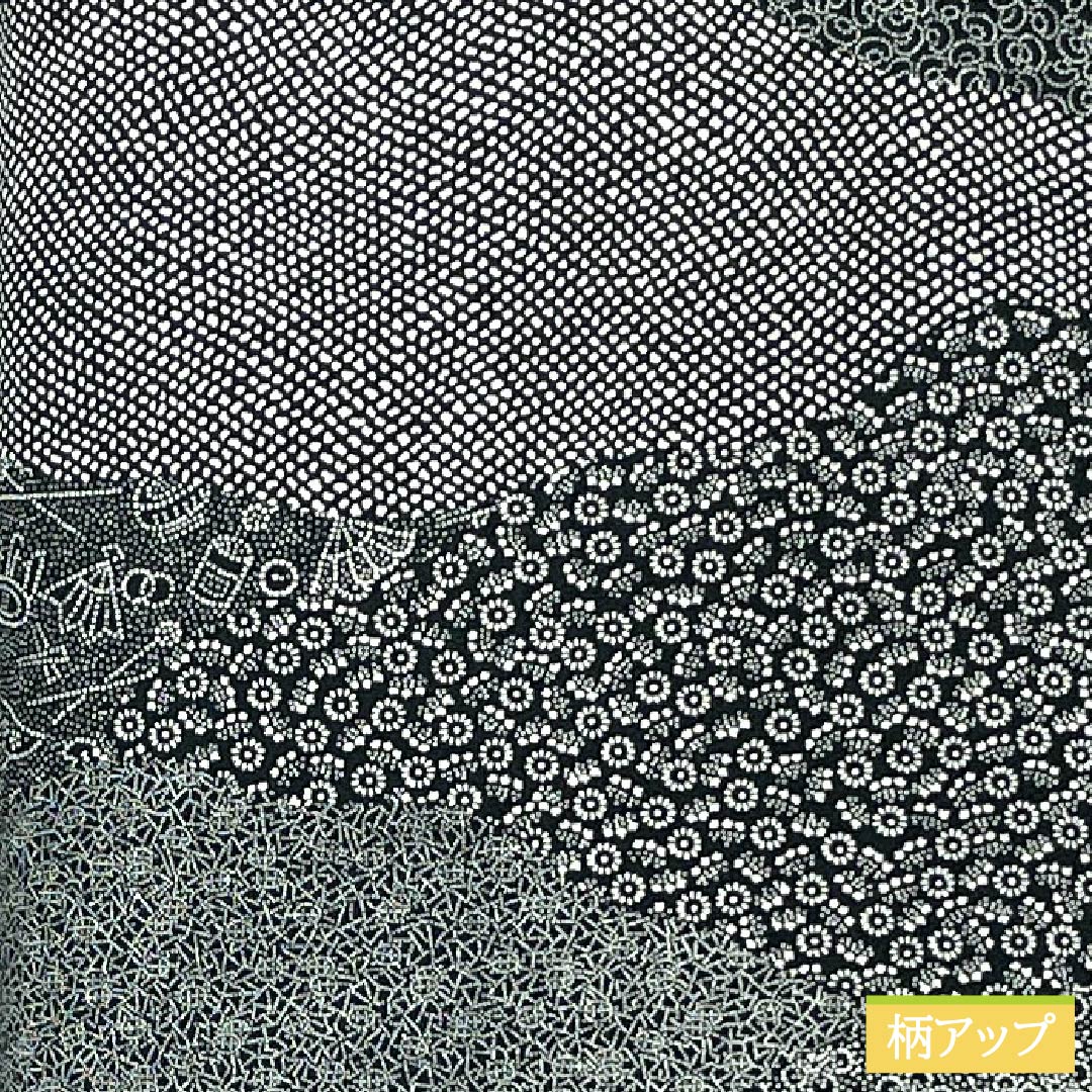 リサイクル着物】小紋 正絹 Sランク 身丈164.5cm 裄丈66.5cm 袷 金田染