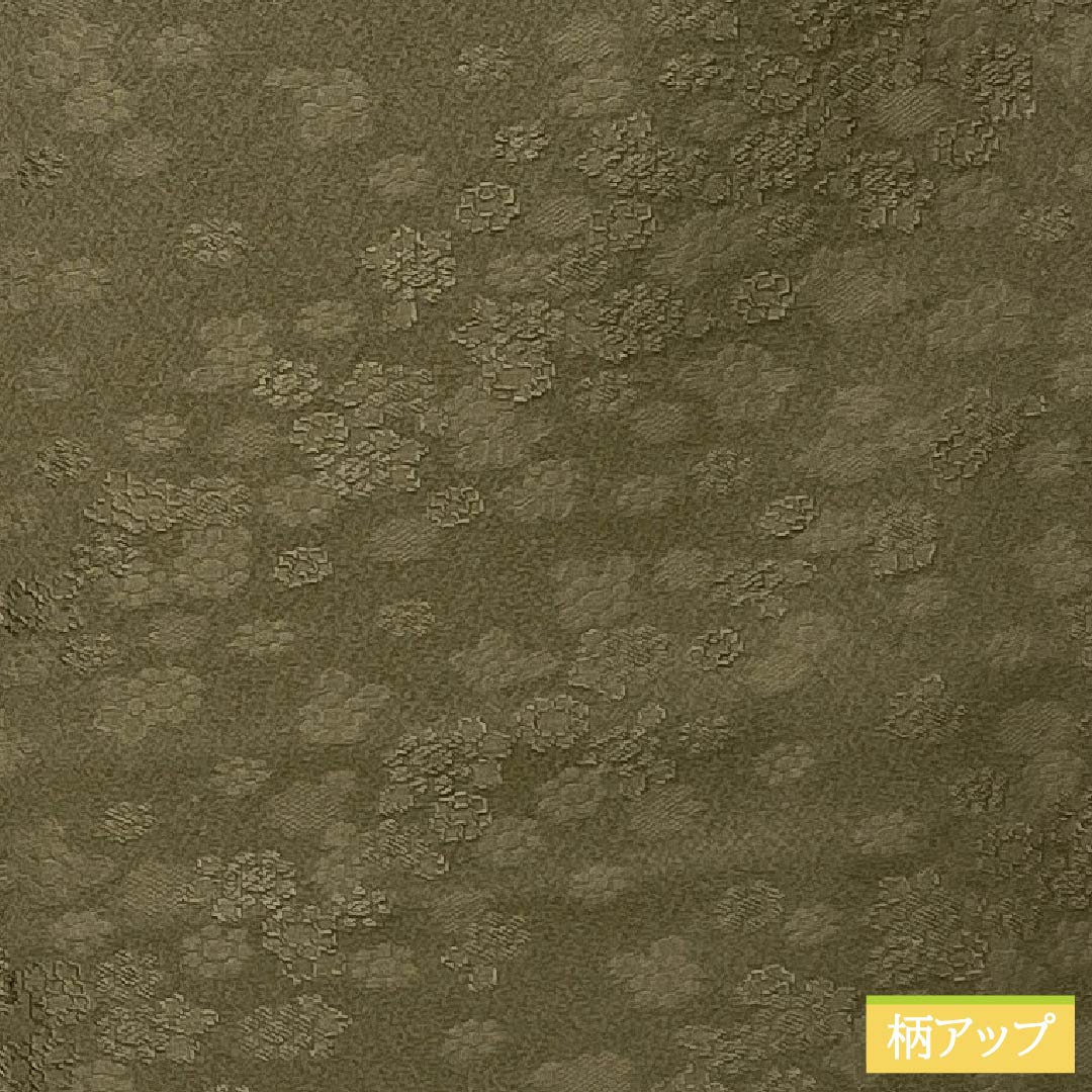 Men's silk S-rank kimono, length 130cm, sleeve length 66cm, soot-colored (susuiro) small flower pattern, lined, brown, with basting thread, product number 1119001452314