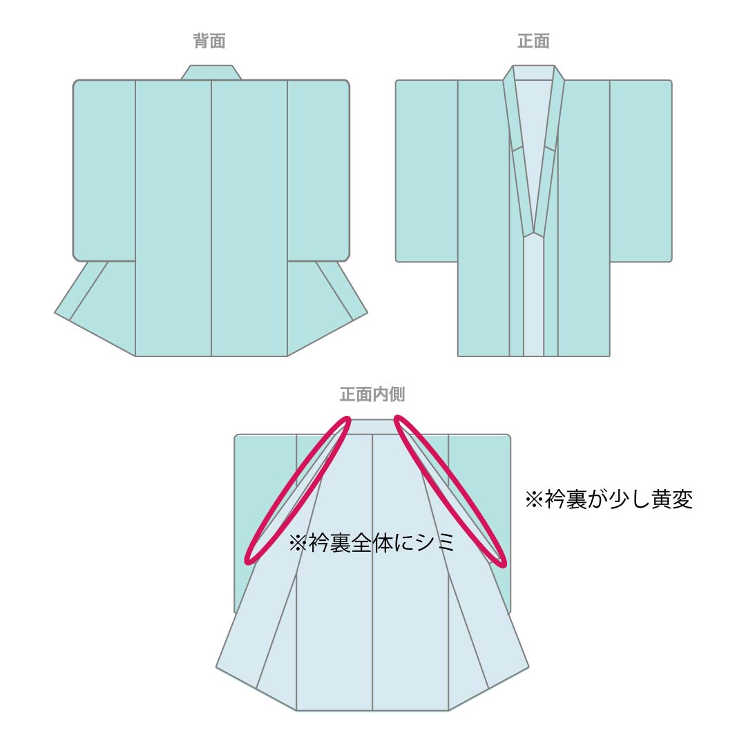 リサイクル着物】夏物 正絹 色無地 身丈157.5cm 裄丈62.5cm 竪絽
