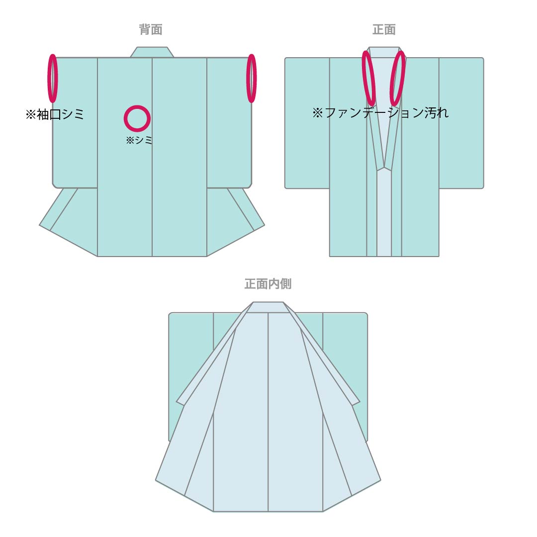 夏物 ポリエステル 小紋 Aランク 身丈156cm 裄丈64.5cm 乳白色（にゅうはくしょく） 洗える着物 蝶 枝葉 絽 白系 1132007133311