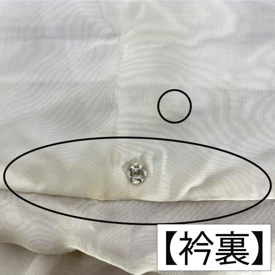 色無地 正絹 Bランク 身丈164.5cm 裄丈65.5cm 支子色（くちなしいろ） 紋意匠 草花模様 一つ紋 袷 黄系 1114003104423