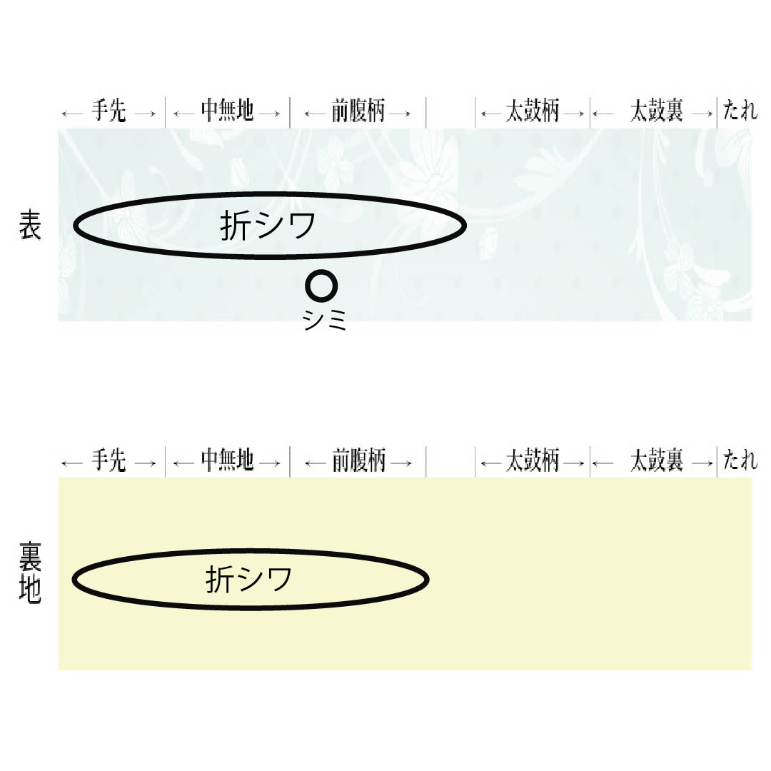 Fukuro Obi, pure silk, fish belly foil color, scoop weave, abstract pattern, obi length 442cm, A rank, point pattern, casual, light blue, 1123013223324