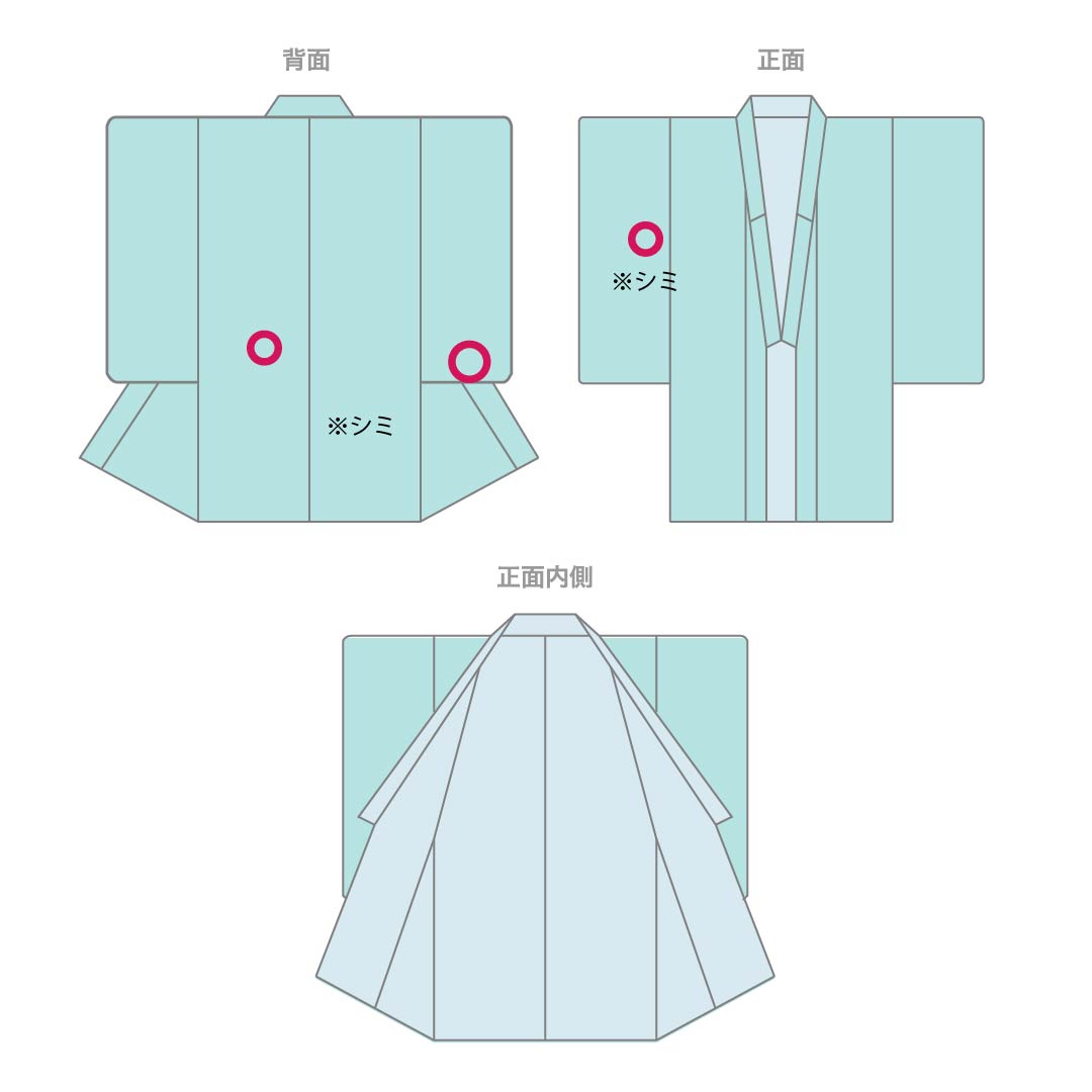 夏物 正絹 色無地 Aランク 身丈155.5cm 裄丈64cm 薄緑色（うすみどりいろ） 素無地 一つ紋 上り藤に一文字 絽 緑系 1132004743319