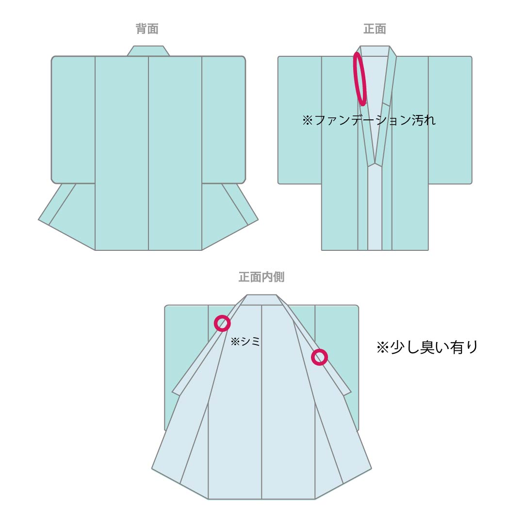 夏物 ポリエステル 付下げ Aランク 身丈163.5cm 裄丈63cm 深縹色（ふかきはなだいろ） 古典柄 洗える着物 絽 青系 1132005263417