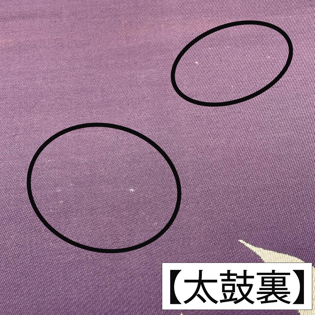 名古屋帯 正絹 Aランク 名古屋仕立て 二人静色（ふたりしずかいろ） 古典柄 松竹梅 帯丈345cm 六通 カジュアル 紫系 1124014583320
