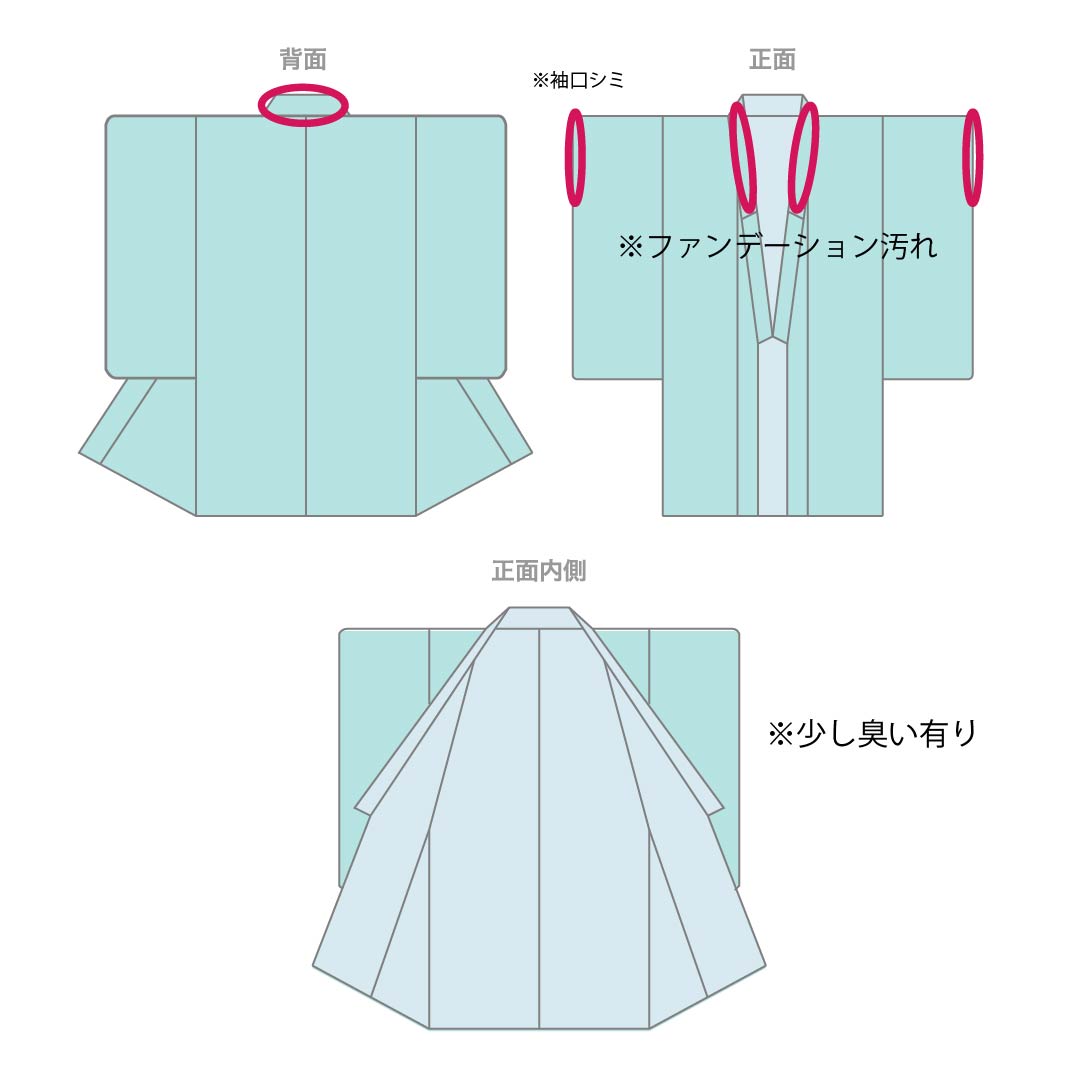 夏物 ポリエステル 小紋 Aランク 身丈163.5cm 裄丈64cm 淡紫色（たんししょく） 抽象模様 洗える着物 絽 紫系 1132005323420