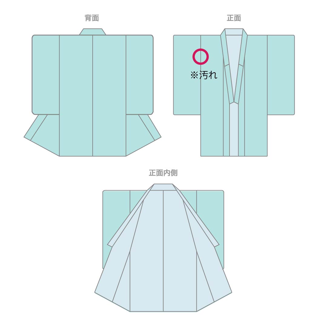 Yukata Cotton Length 163.5cm Sleeve length 66cm A rank Single layer Blue Sky color Morning glory 1118005243417