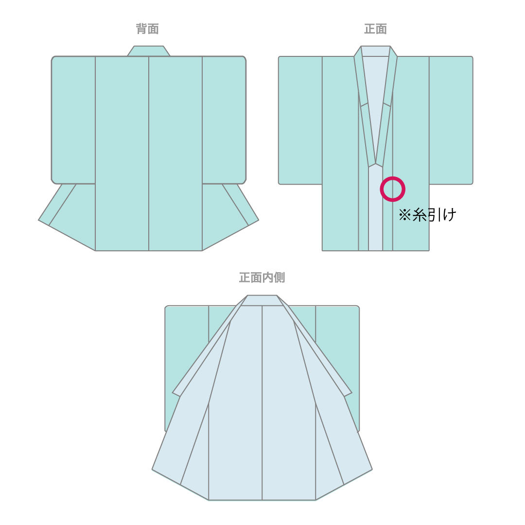 訪問着 ポリエステル 袷 身丈165cm 裄丈63cm 藍海松茶色（あいるみちゃいろ） 洗える着物 松葉 Aランク 緑系 1112005843519