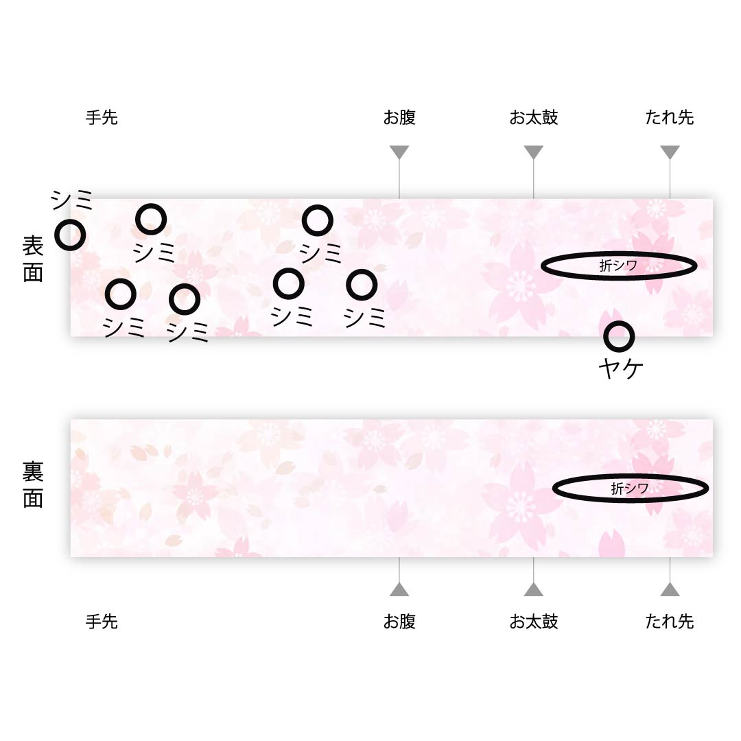 半幅帯 ポリエステル 鉛白色（えんぱくいろ） 青袋鼠色（せいたいねずいろ） 麻の葉 古典柄 リバーシブル 帯丈388cm 白系 Aランク 1125001203311