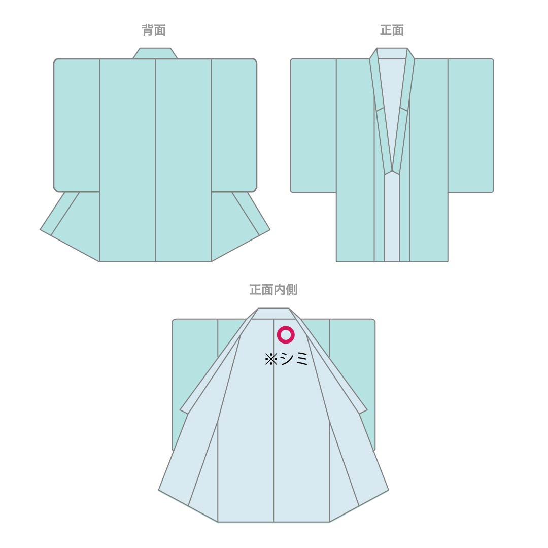 メンズ浴衣 木綿 Sランク 身丈139.5cm 裄丈66.5cm 抽象模様 単衣 紺系 1138000682318