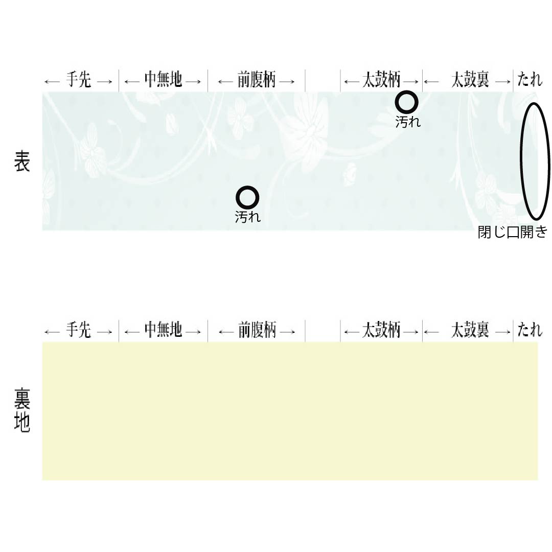 半幅帯 ポリエステル Aランク 銀灰色（ぎんはいしょく） リバーシブル 雪輪 桜 帯丈400cm グレー系 1125004763422