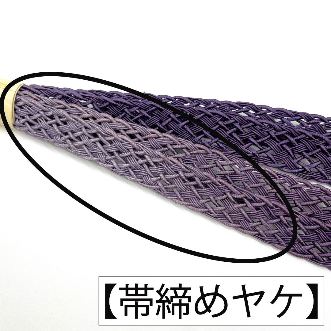 （新古品） 帯締め・帯揚げセット 正絹 Bランク 茄子納戸色（なすなんどいろ） 薄藤色（うすふじいろ） 夏用 トンボ 長さ約164cm 幅約1.4cm カジュアル 紫系 1141000594320