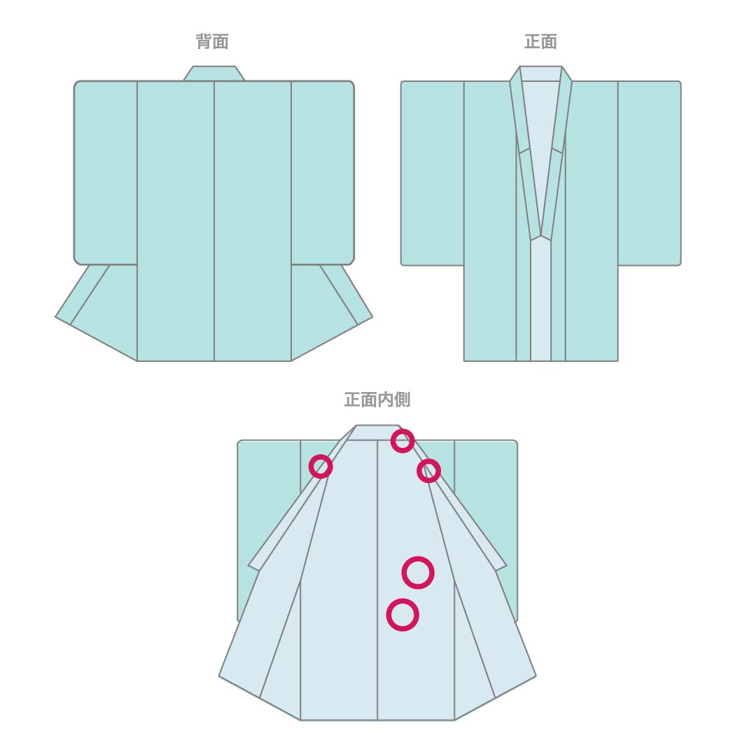 Polyester Komon A rank, length 164cm, sleeve to sleeve 63cm, unlined, Hanarokushō-iro, stencil-dyed, stripes, flower petals, with hip reinforcement, green-toned 1115007863419