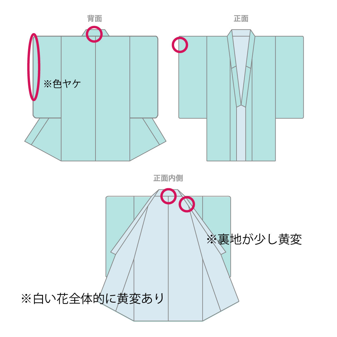 訪問着 正絹 袷 身丈165cm 裄丈63.5cm 白緑色（びゃくろくいろ） 加賀友禅 作家物 一つ紋 中陰五瓜 Aランク 緑系 1112005713519