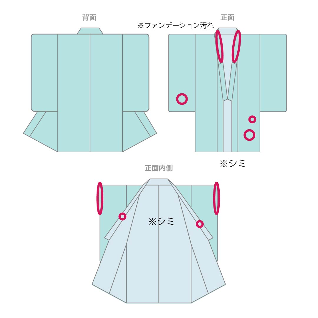 夏物 ポリエステル 小紋 身丈160cm 裄丈65cm 霞色（かすみいろ） 撫子 波 洗える着物 絽 Bランク グラデーション系 1132002454499