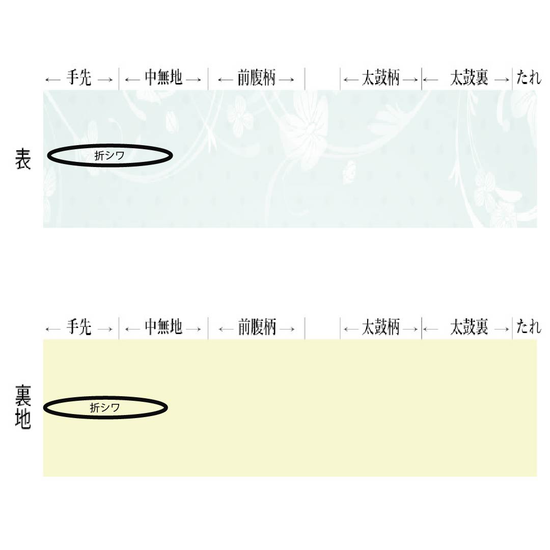 半幅帯 麻 Sランク 卵黄色（らんおういろ） 白色 夏帯 リバーシブル 抽象模様 帯丈380cm マルチカラー 1125004352328