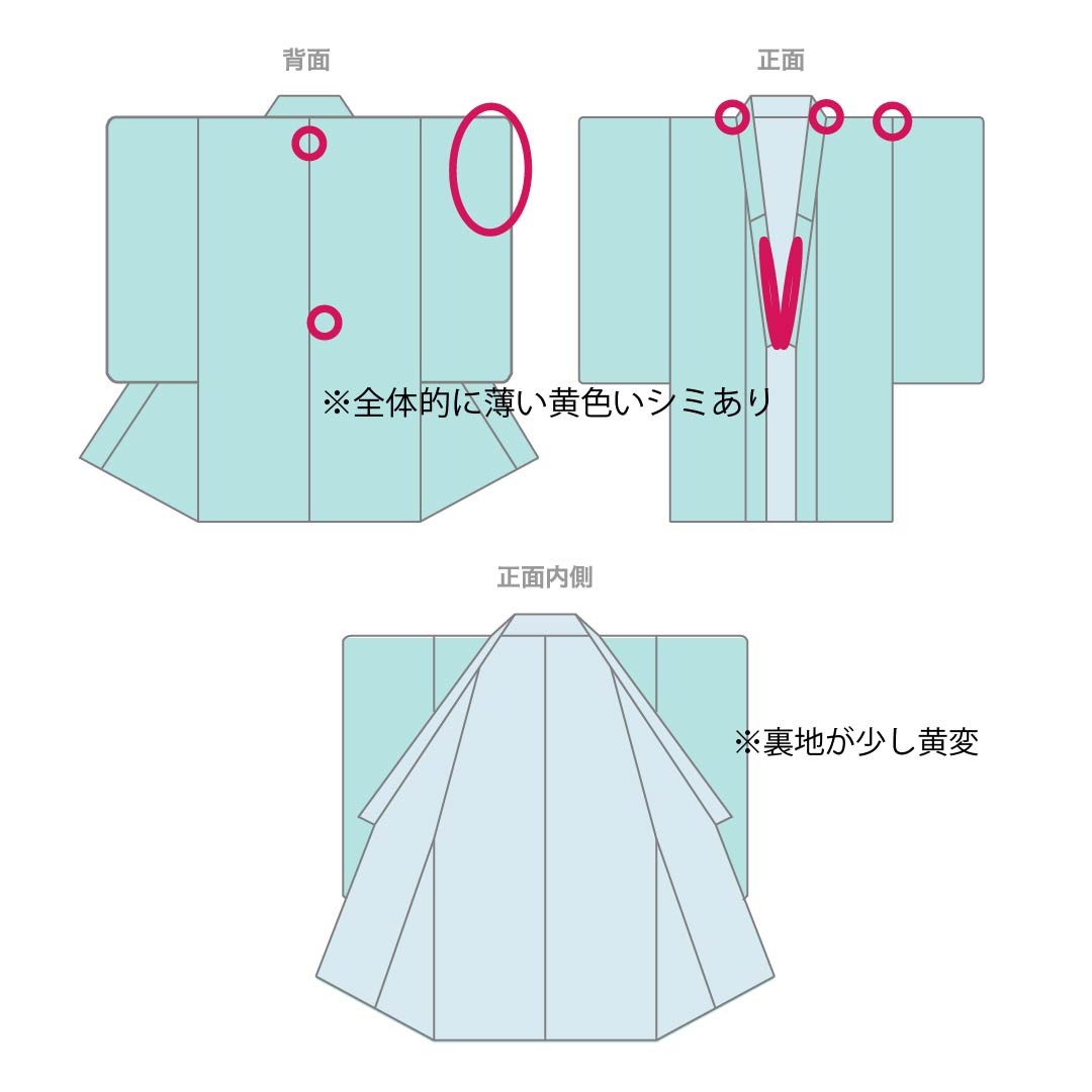 リサイクル着物】訪問着 正絹 Bランク 袷 身丈165cm 裄丈65.5cm 薄緑色