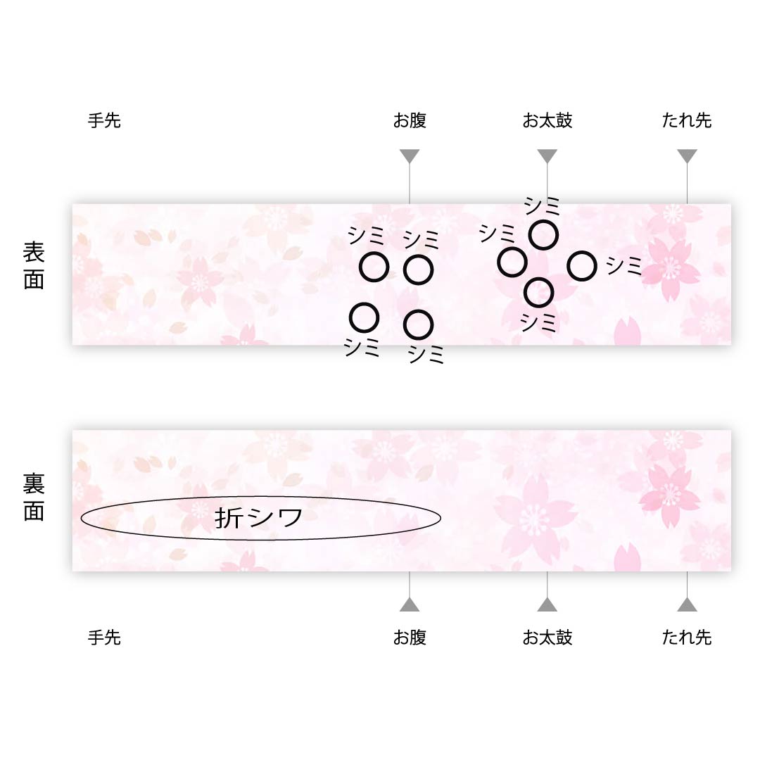 袋帯 燻色（ふすべいろ） 青海波 帯丈444cm 正絹 Bランク ポイント柄 フォーマル 茶系 1123008984314