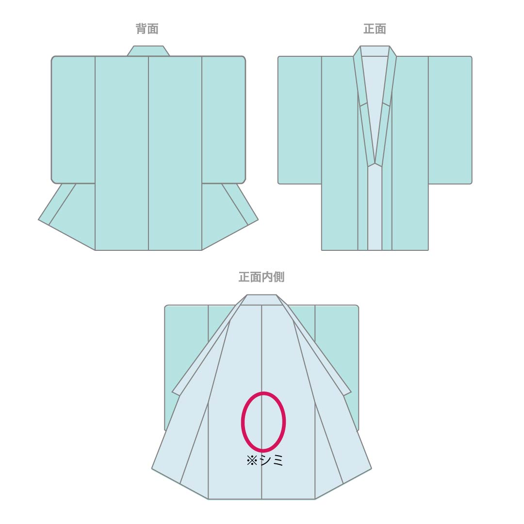メンズ浴衣 木綿 Aランク 身丈151.5cm 裄丈72cm 青藤色（あおふじいろ） 幾何学模様 居敷当て付き 単衣 青系 1138001093517