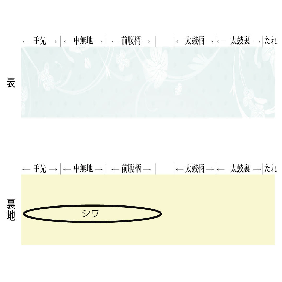 Formal, gray-colored, genuine silk obi (S-rank) with Nishijin weave and Shosoin maki-e (lacquerware) motifs. Length: 442cm. Six-fold obi. Product code: 1123016962322.
