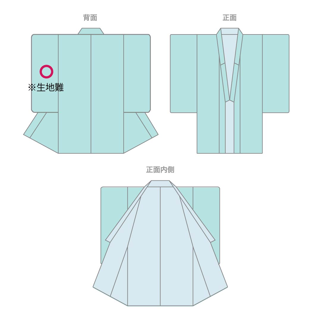 Formal Kimono, Polyester, Rank A, Unlined, Length 166.5cm, Sleeve-to-sleeve 66.5cm, Moe-gi Green, One Family Crest (Kage-tsuta), Stencil-dyed, Arabesque, Washable Kimono, Green Tones, 1112007613519
