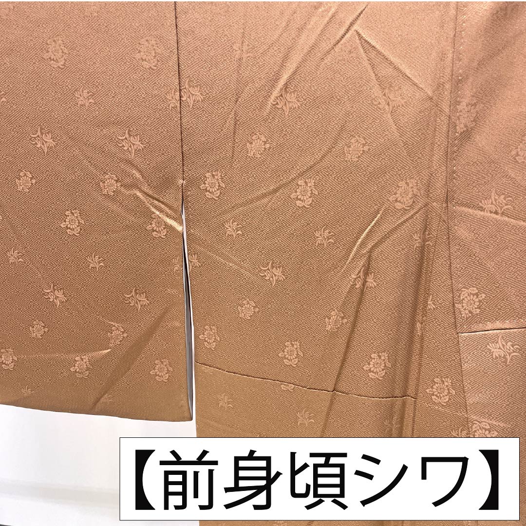 色留袖 正絹 Sランク 身丈158.5cm 裄丈67cm 袷 梅茶色（うめちゃいろ） 京友禅 時代人物風景模様 一つ紋 鶴の丸 一つ紋 茶系 1111002192314