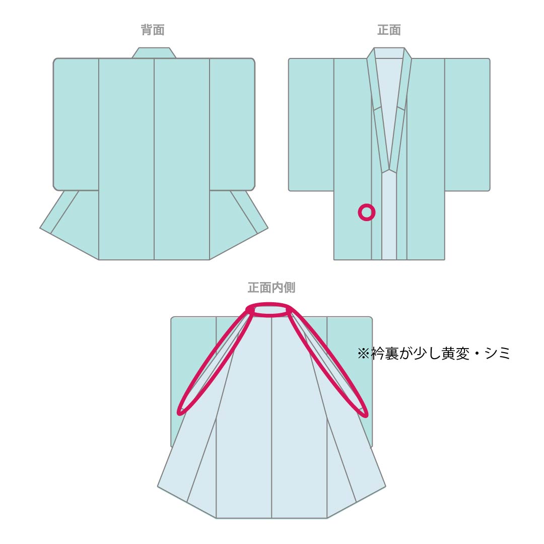 夏物 ポリエステル 小紋 Aランク 身丈162cm 裄丈63.5cm 壺菫色（つぼすみれいろ） ブロック柄 洗える着物 絽 紫系 1132003343420