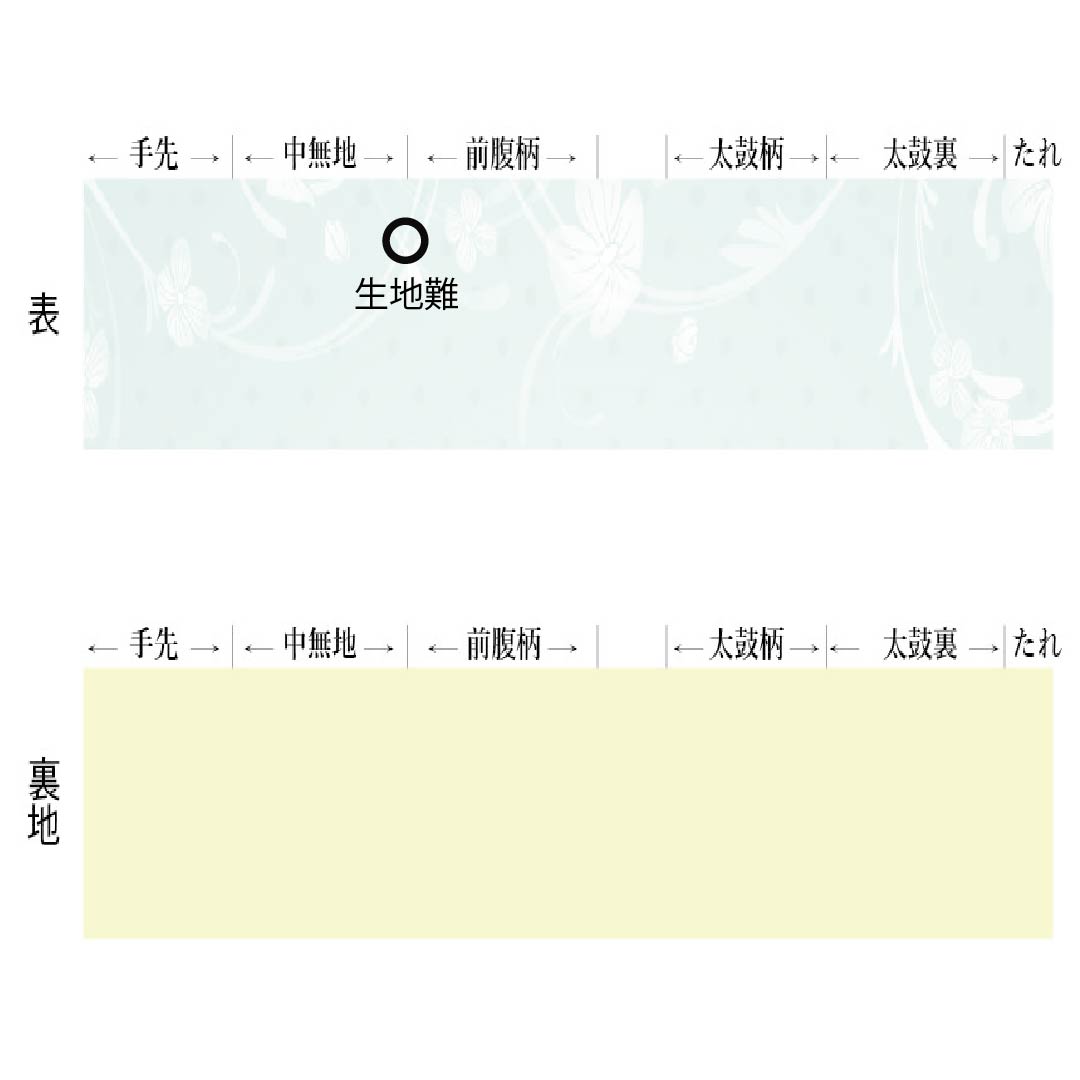 Nagoya Obi, Pure Silk, Grade A, Chirimen Fabric, Stencil Dyed, Length 364cm, Casual, Gradient, 1124009253399, Nagoya Style