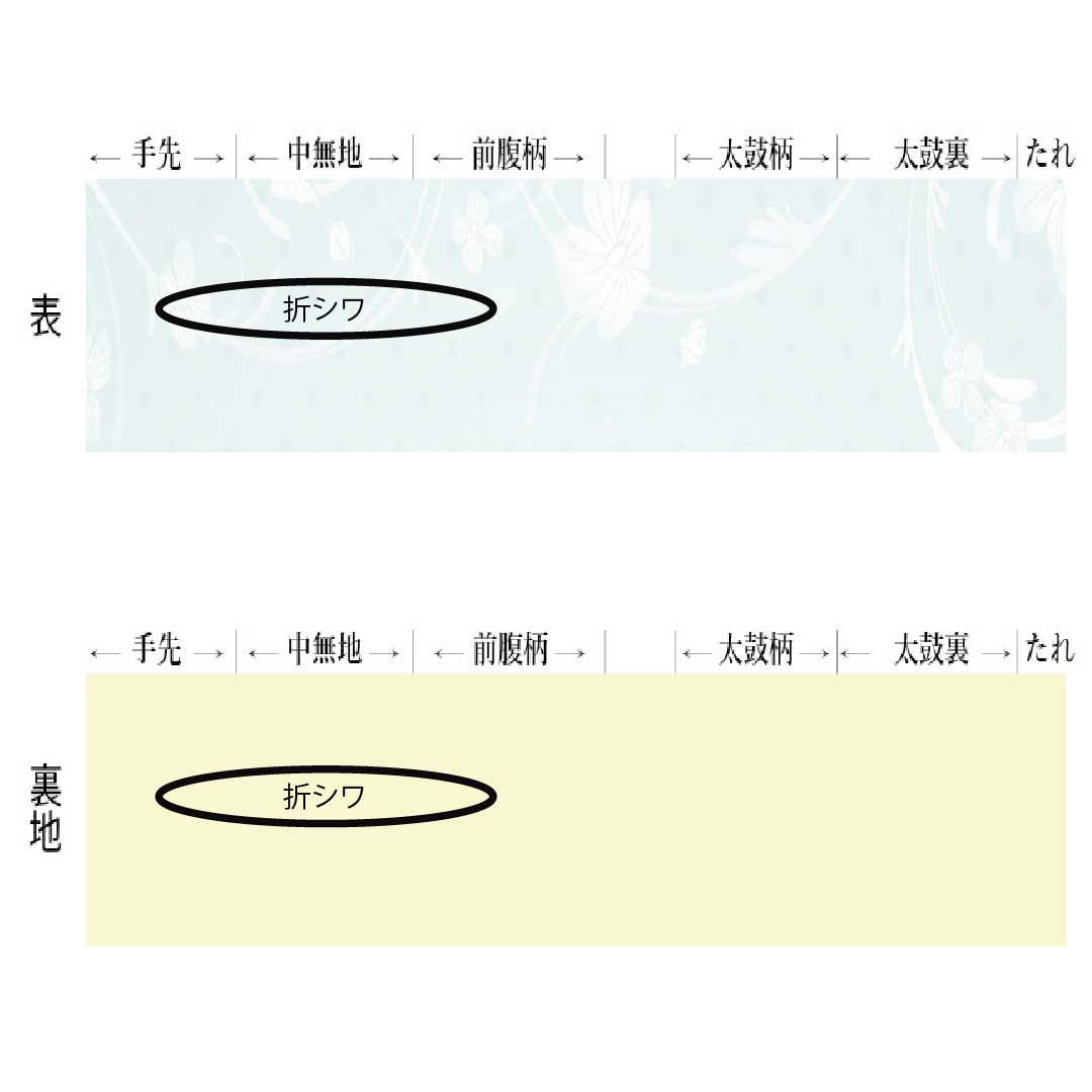 【未仕立】半幅帯 正絹 Aランク 裏色（うらいろ） 夏帯 縞 帯丈384cm 青系 1125004143317