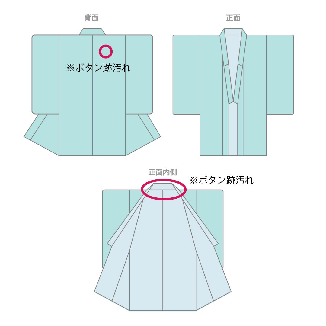 夏物 ポリエステル 小紋 身丈148.5cm 裄丈61cm 半色（はしたいろ） 抽象模様 洗える着物 絽 Aランク 紫系 1132002513120