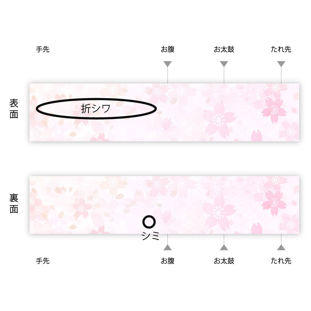 リサイクル着物】袋帯 桜 竹 菊 引箔 434cm 正絹 Aランク 六通