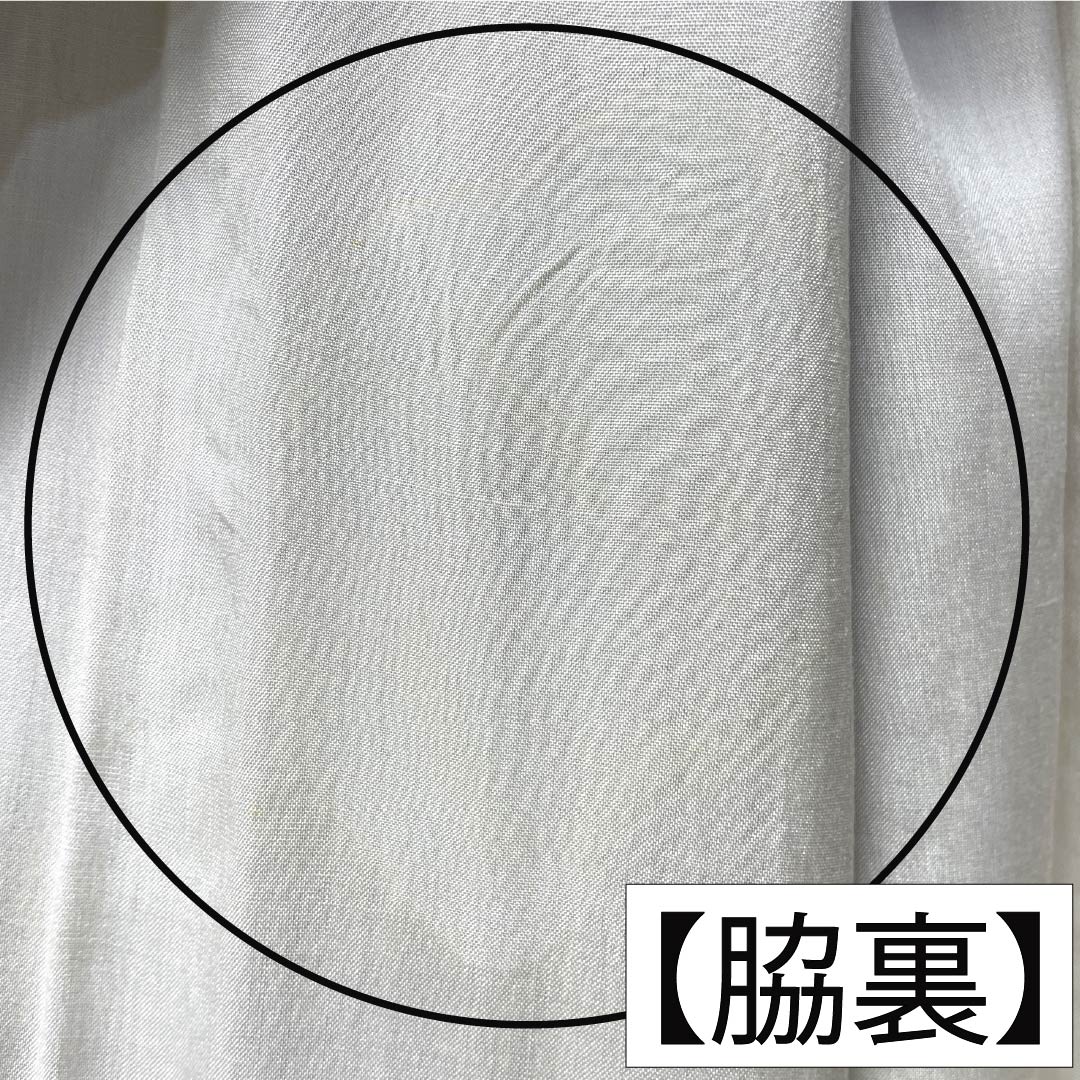 メンズ襦袢 ポリエステル Aランク 身丈137cm 裄丈68.5cm 灰色（はいいろ） 絞り風 笹 袷 グレー系 1140000953322